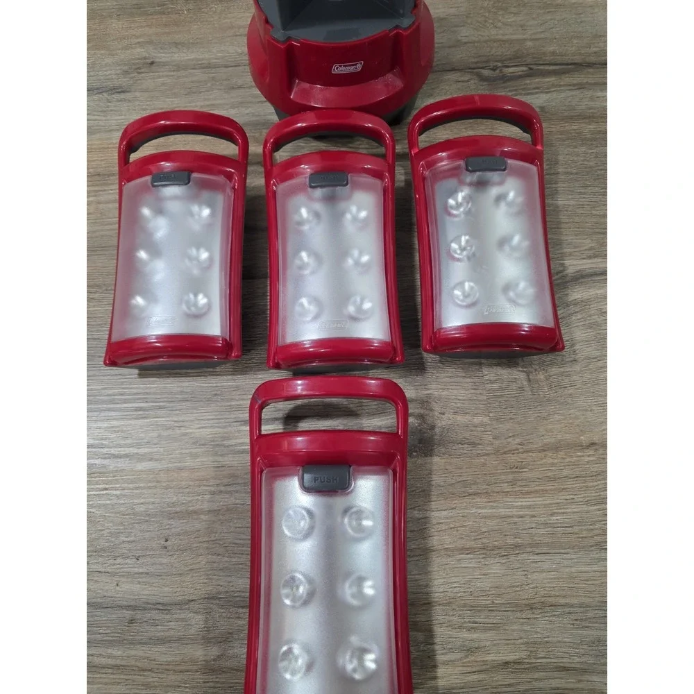Coleman CPX 6 Quad LED Lantern 4 Removable Light Panels Battery Powered Tested